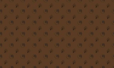 Farklı aksesuarlara sahip renkli arkaplan