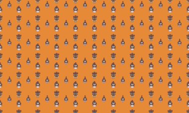 Farklı aksesuarlara sahip renkli arkaplan