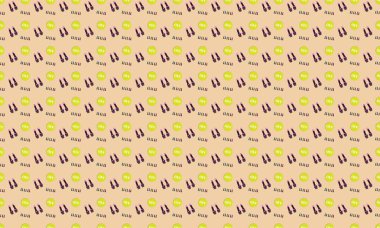 Farklı aksesuarlara sahip renkli arkaplan