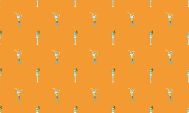 Farklı aksesuarlara sahip renkli arkaplan