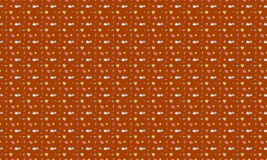 Farklı aksesuarlara sahip renkli arkaplan