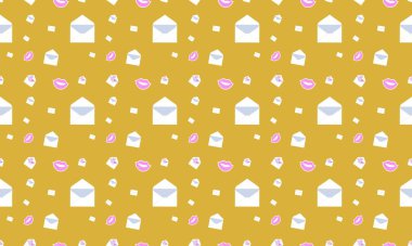 Farklı aksesuarlara sahip renkli arkaplan