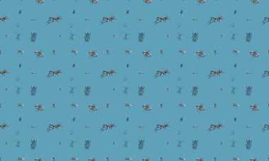 Farklı aksesuarlara sahip renkli arkaplan