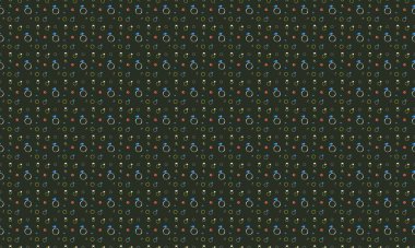 Farklı aksesuarlara sahip renkli arkaplan