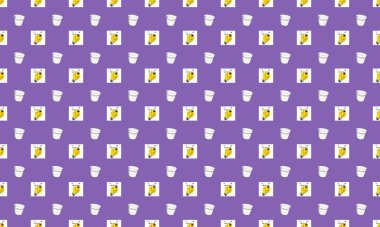 Farklı aksesuarlara sahip renkli arkaplan