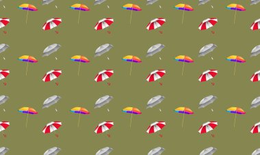 Farklı aksesuarlara sahip renkli arkaplan