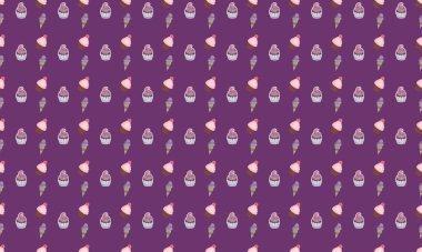 Farklı aksesuarlara sahip renkli arkaplan