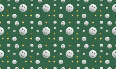 Farklı aksesuarlara sahip renkli arkaplan