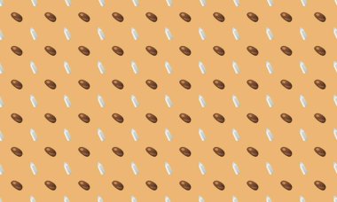 Farklı aksesuarlara sahip renkli arkaplan