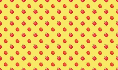 Farklı aksesuarlara sahip renkli arkaplan