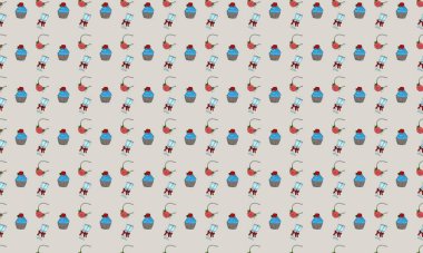 Farklı aksesuarlara sahip renkli arkaplan