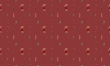 Farklı aksesuarlara sahip renkli arkaplan