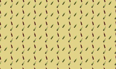 Farklı aksesuarlara sahip renkli arkaplan