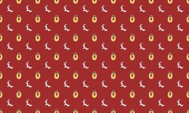 Farklı aksesuarlara sahip renkli arkaplan