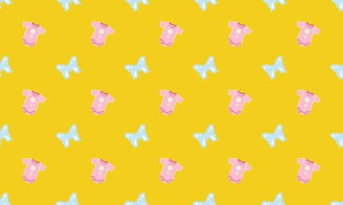 Farklı aksesuarlara sahip renkli arkaplan