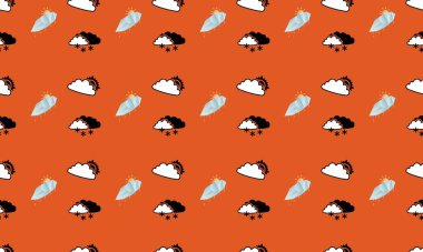 Farklı aksesuarlara sahip renkli arkaplan