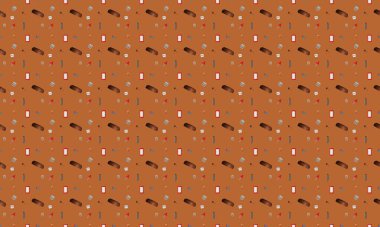 Farklı aksesuarlara sahip renkli arkaplan