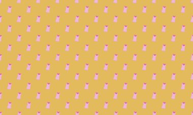 Farklı aksesuarlara sahip renkli arkaplan