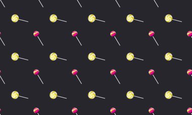 Farklı aksesuarlara sahip renkli arkaplan