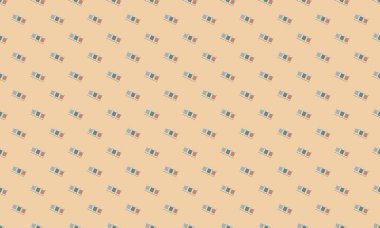 Farklı aksesuarlara sahip renkli arkaplan