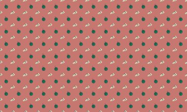 Farklı aksesuarlara sahip renkli arkaplan