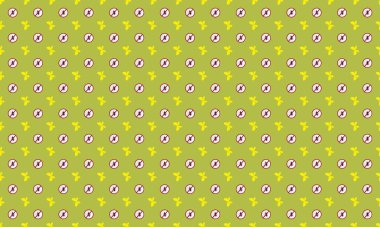 Farklı aksesuarlara sahip renkli arkaplan