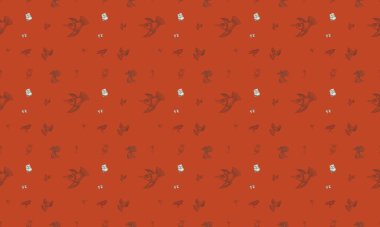 Farklı aksesuarlara sahip renkli arkaplan