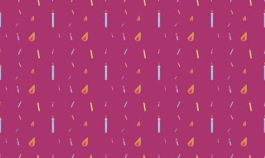 Farklı aksesuarlara sahip renkli arkaplan