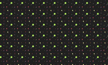 Farklı aksesuarlara sahip renkli arkaplan