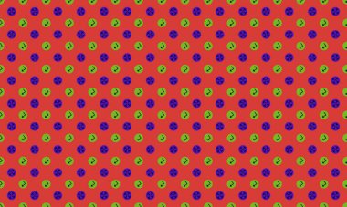 Farklı aksesuarlara sahip renkli arkaplan