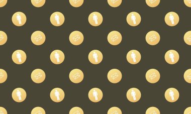 Farklı aksesuarlara sahip renkli arkaplan