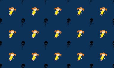 Farklı aksesuarlara sahip renkli arkaplan