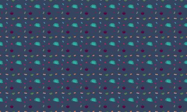 Farklı aksesuarlara sahip renkli arkaplan