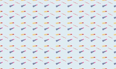 Farklı aksesuarlara sahip renkli arkaplan