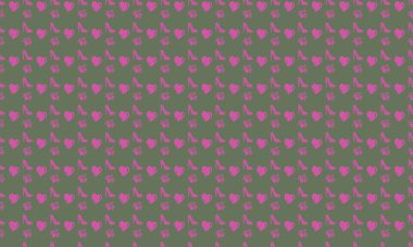 Farklı aksesuarlara sahip renkli arkaplan