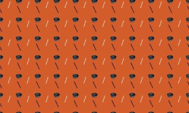 Farklı aksesuarlara sahip renkli arkaplan