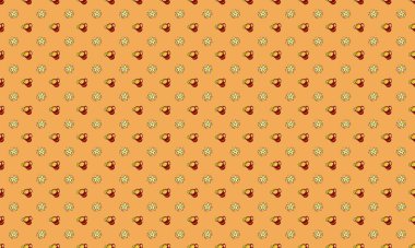 Farklı aksesuarlara sahip renkli arkaplan