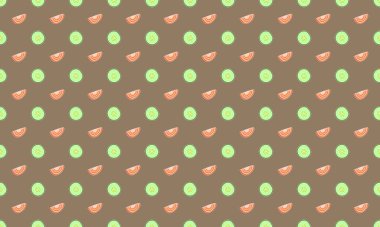 Farklı aksesuarlara sahip renkli arkaplan