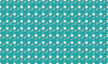 Farklı aksesuarlara sahip renkli arkaplan