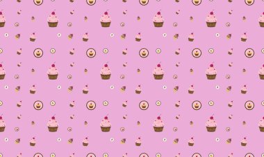 Farklı aksesuarlara sahip renkli arkaplan