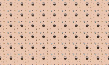 Farklı aksesuarlara sahip renkli arkaplan