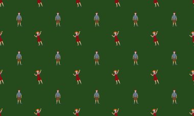 Farklı aksesuarlara sahip renkli arkaplan