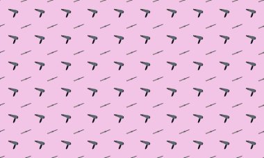 Farklı aksesuarlara sahip renkli arkaplan