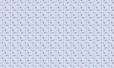 Farklı aksesuarlara sahip renkli arkaplan