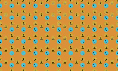 Farklı aksesuarlara sahip renkli arkaplan