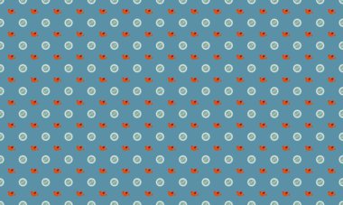 Farklı aksesuarlara sahip renkli arkaplan