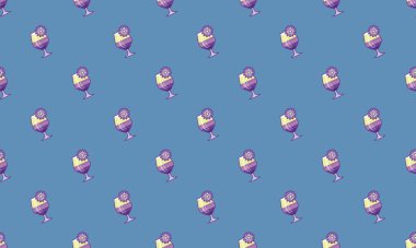 Farklı aksesuarlara sahip renkli arkaplan