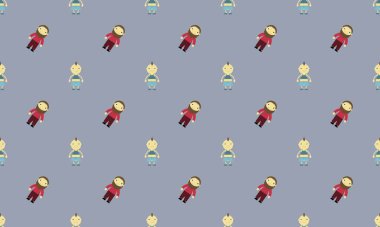 Farklı aksesuarlara sahip renkli arkaplan