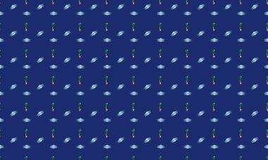 Farklı aksesuarlara sahip renkli arkaplan