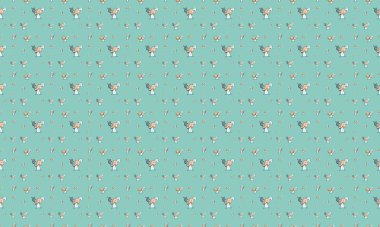 Farklı aksesuarlara sahip renkli arkaplan